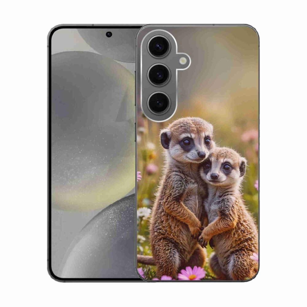 Gél védőburkolat mmCase Samsung Galaxy S24 - szurikátás duó számára