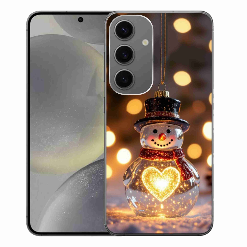 Gél borítás mmCase Samsung Galaxy S24+ - karácsonyi hóemberhez