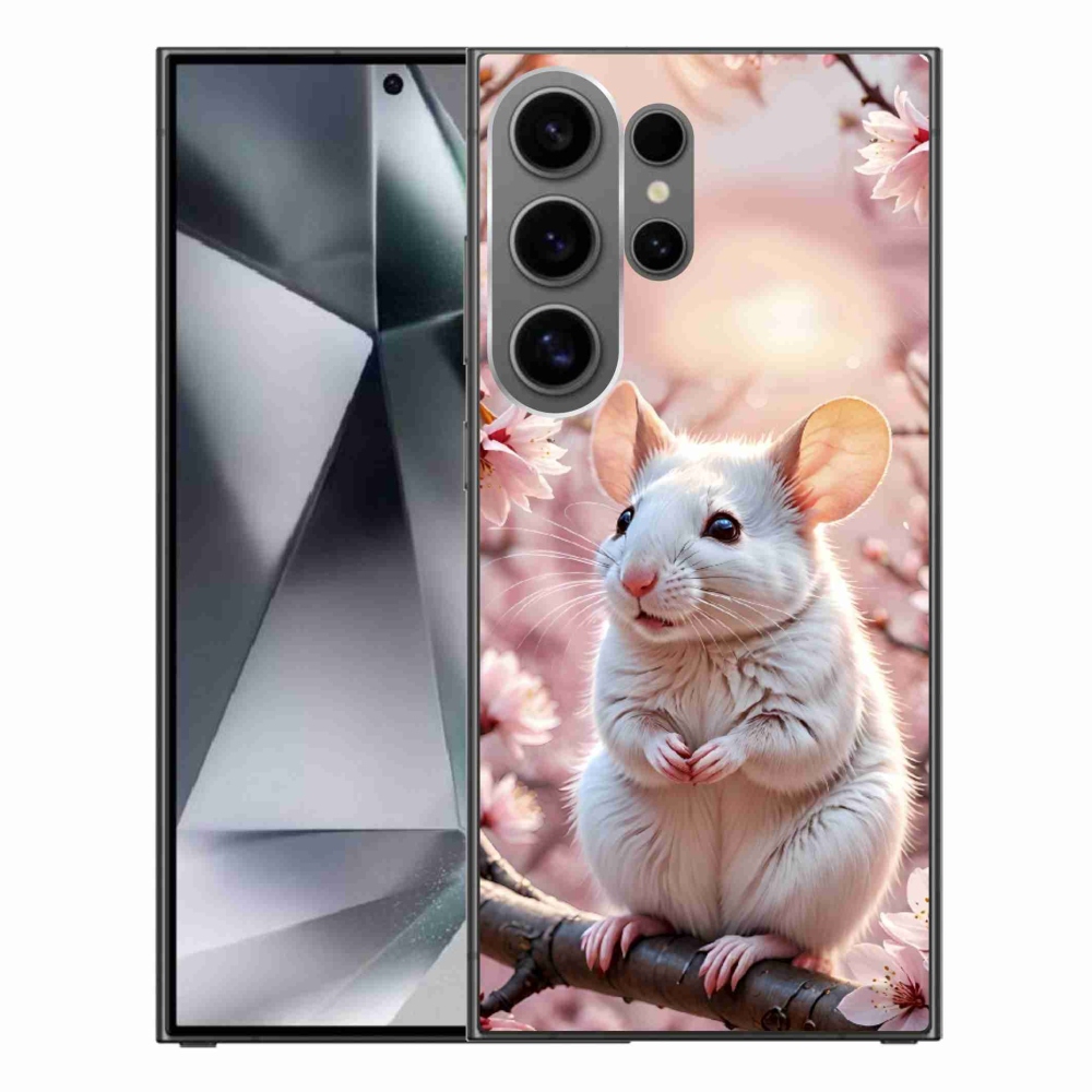Zselés borítás mmCase Samsung Galaxy S24 Ultra - fehér egér az ágon
