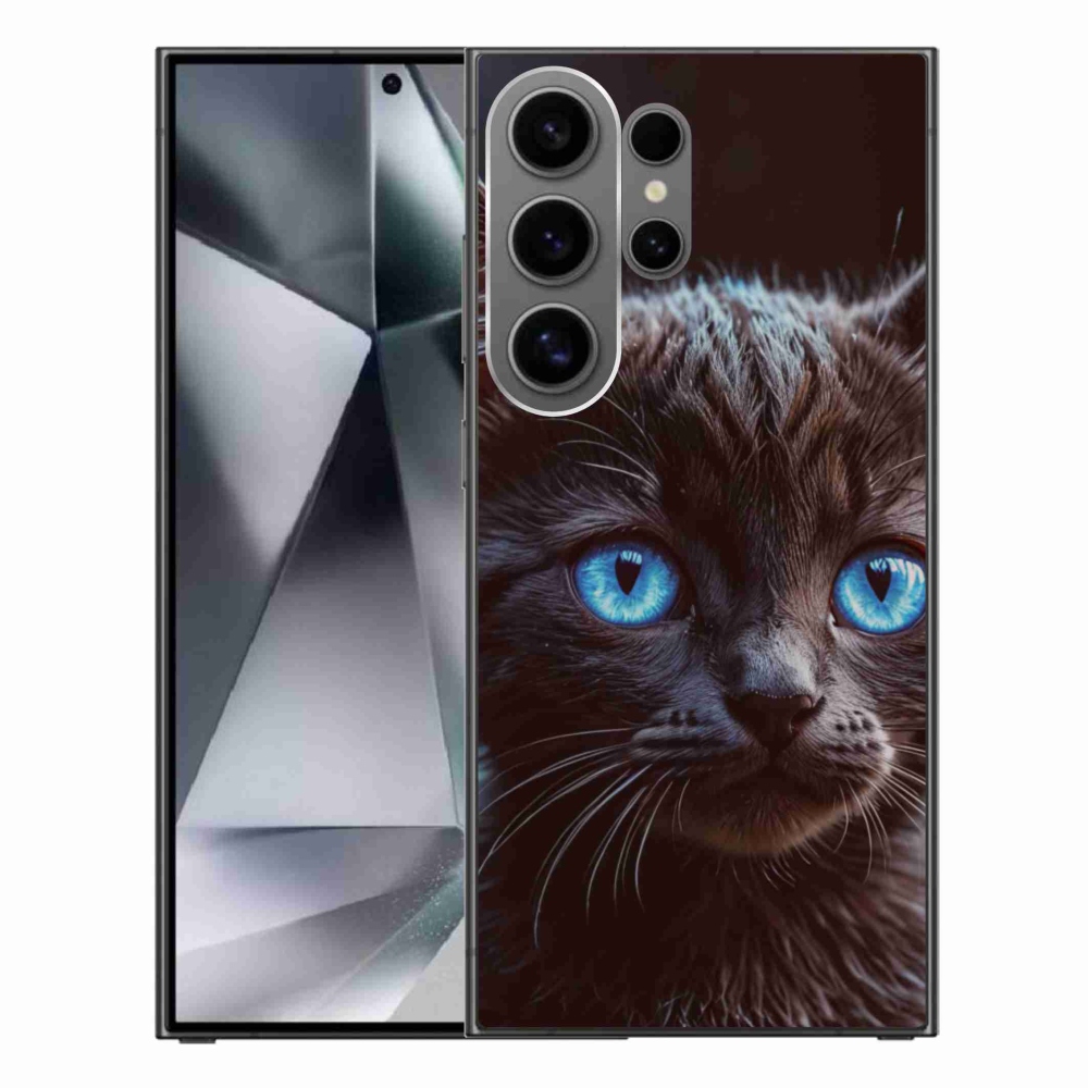 Gél védőhuzat mmCase Samsung Galaxy S24 Ultra - fekete cica 2