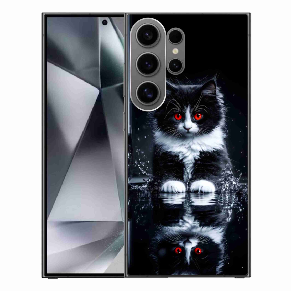 Zselés borítás mmCase Samsung Galaxy S24 Ultra készülékhez - fekete-fehér cica