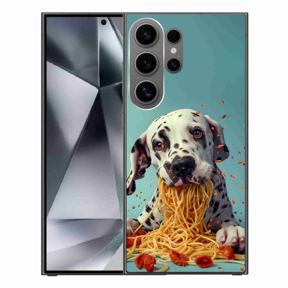 Zselés borítás mmCase Samsung Galaxy S24 Ultra készülékhez - Dalmát és spagetti