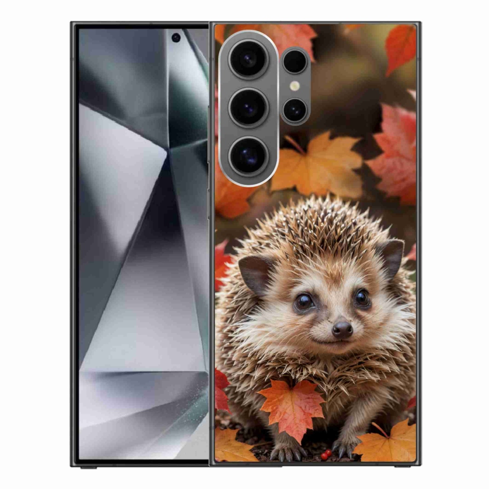 Zselés borítás mmCase Samsung Galaxy S24 Ultra készülékhez - sün a levelekben