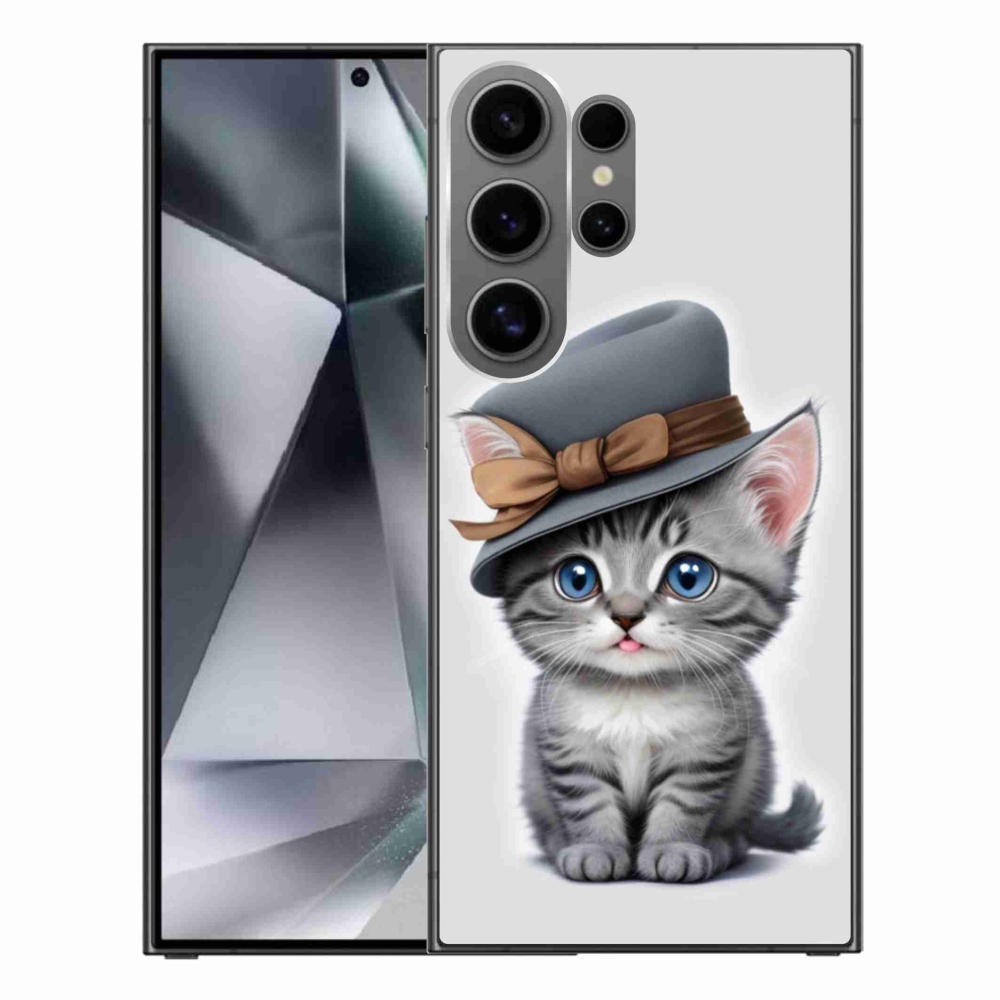 Gél borítás mmCase Samsung Galaxy S24 Ultra készülékhez - cica sapkával