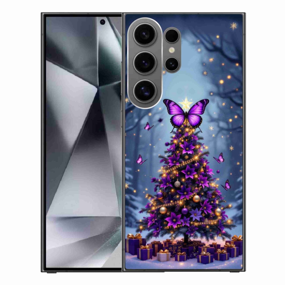 Gél borítás mmCase Samsung Galaxy S24 Ultra - pillangó karácsonyfa