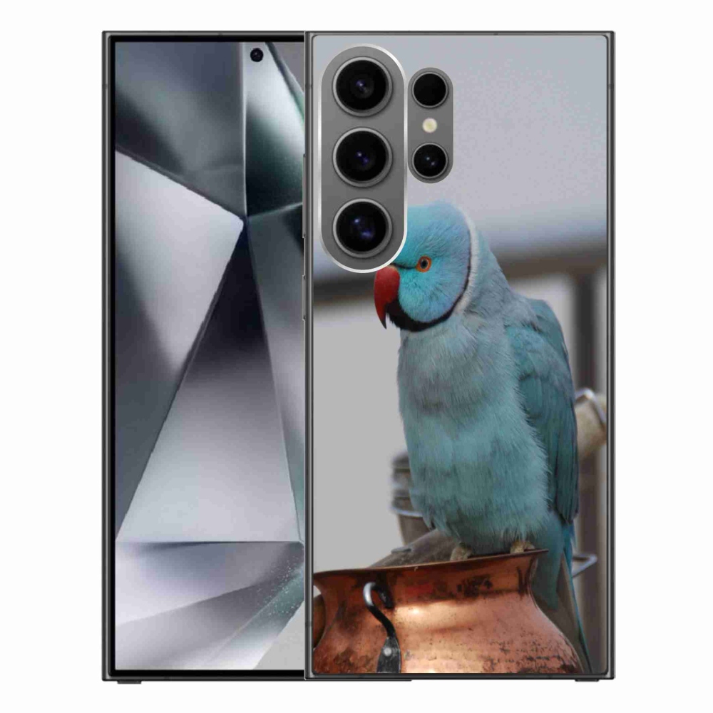 Zselés borítás mmCase Samsung Galaxy S24 Ultra készülékhez - papagáj alexander kék