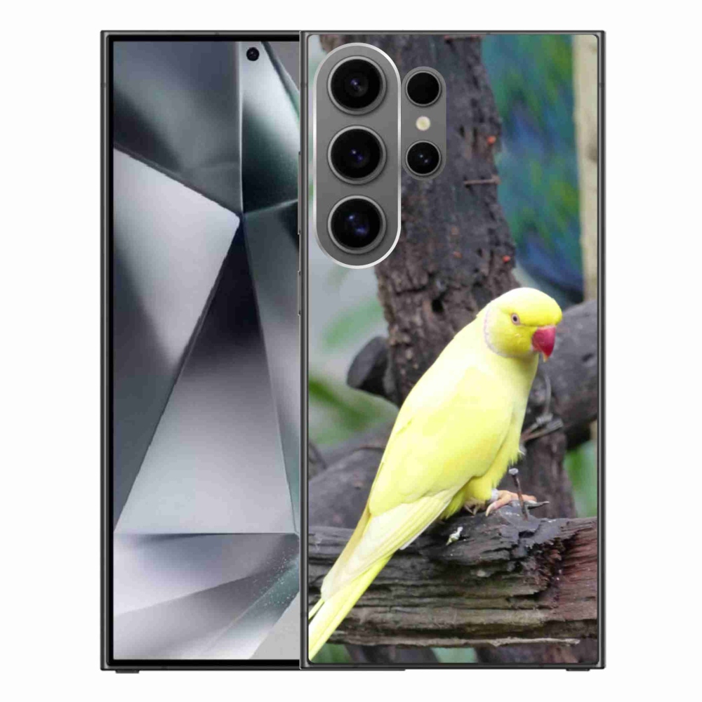 Zselés borítás mmCase Samsung Galaxy S24 Ultra készülékhez - papagáj alexander sárga