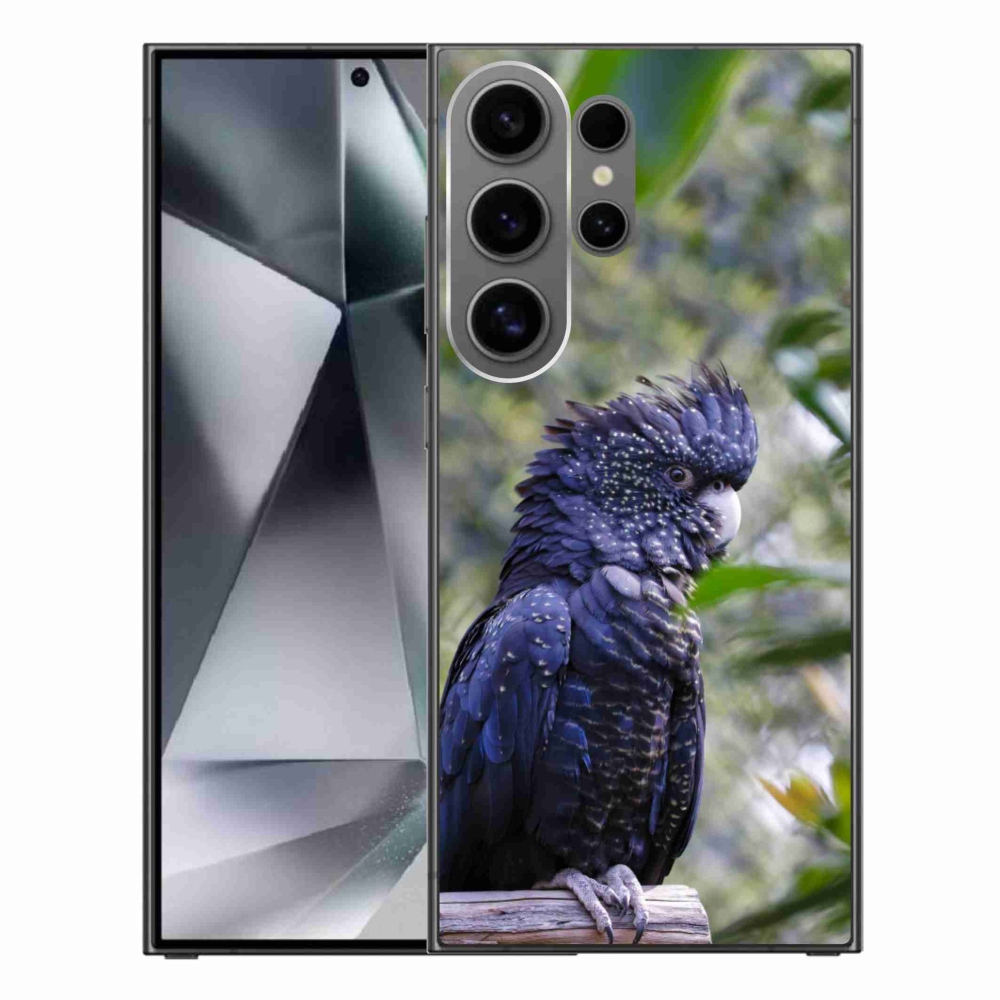 Gél borítás mmCase Samsung Galaxy S24 Ultra készülékhez - papagáj kakadu fekete