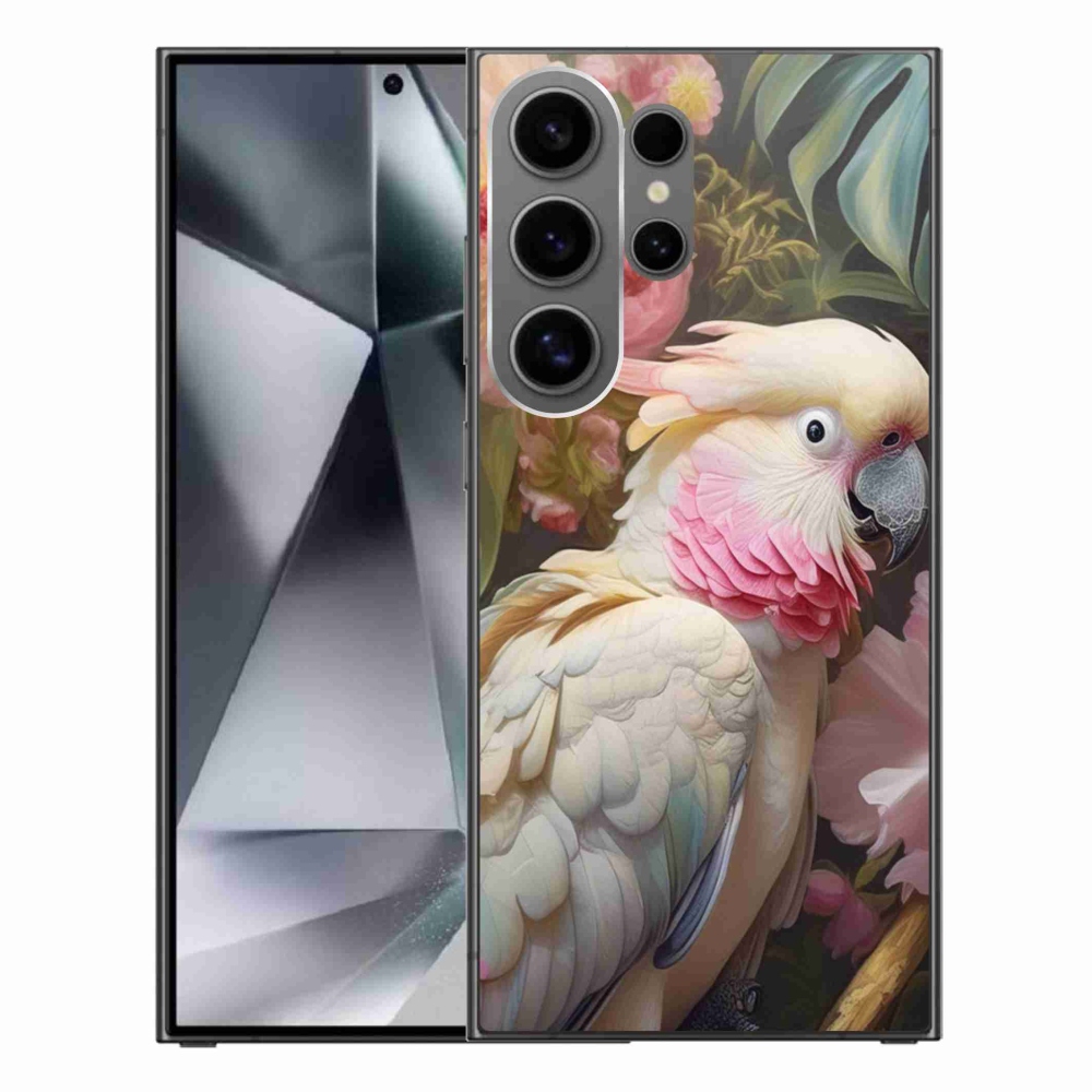 Zselés borítás mmCase Samsung Galaxy S24 Ultra - papagáj kakadu rózsaszín 2