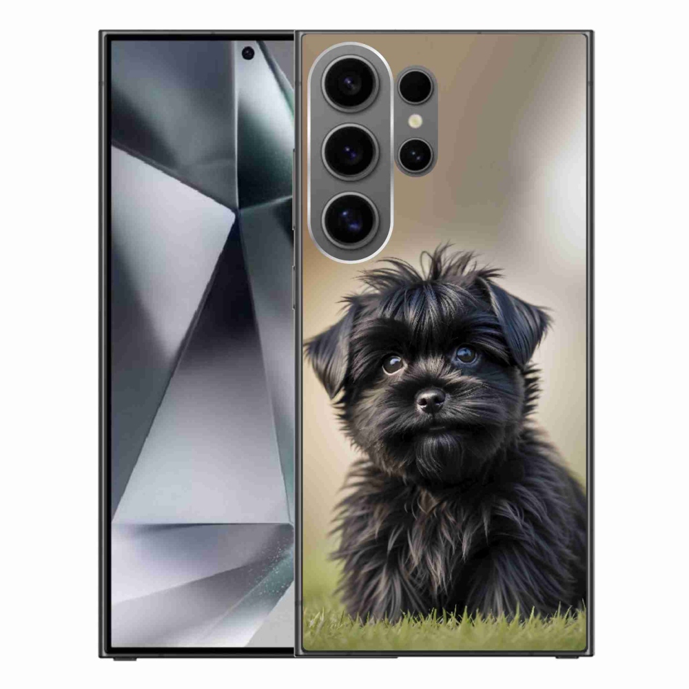 Gél védőhuzat mmCase Samsung Galaxy S24 Ultra készülékhez - aranyos fekete kutya