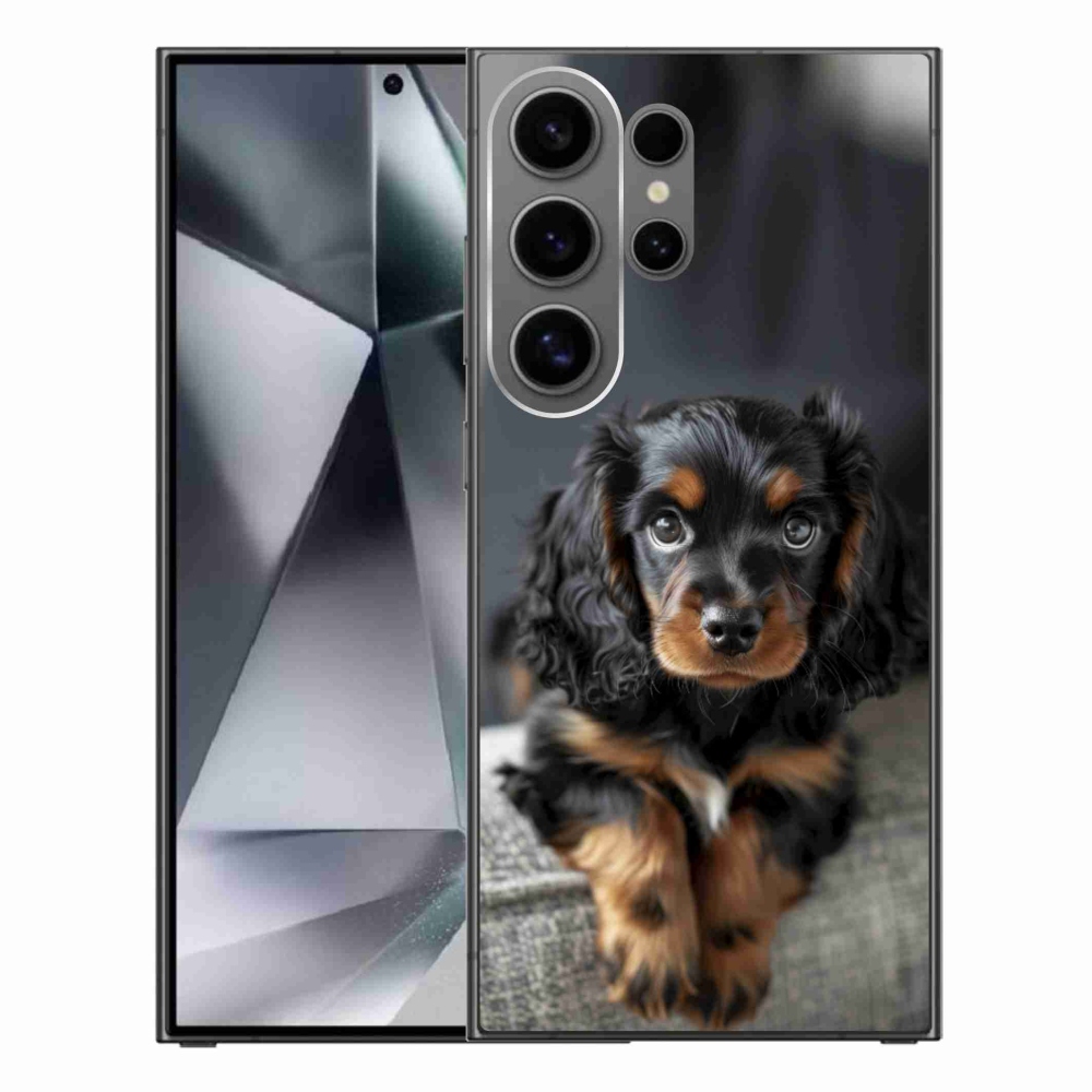 Gél borítás mmCase Samsung Galaxy S24 Ultra készülékhez - aranyos hosszúszőrű tacskó