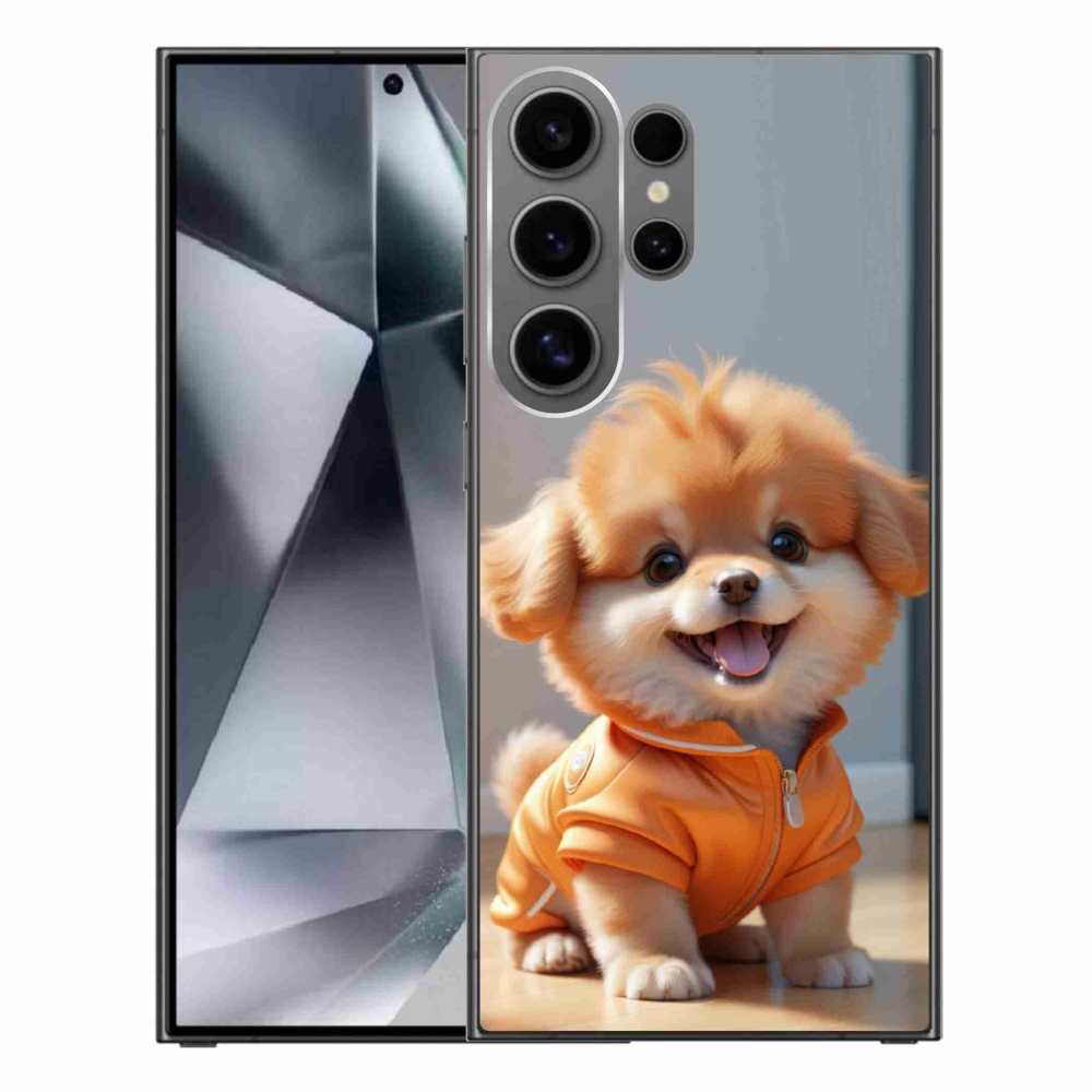 Zselés borítás mmCase Samsung Galaxy S24 Ultra készülékhez - aranyos pomerániai pulóverben