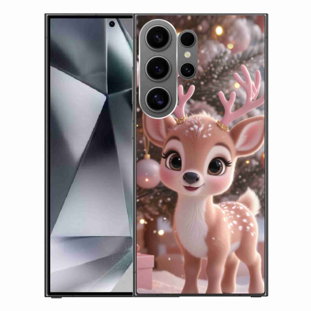 Zselés borítás mmCase Samsung Galaxy S24 Ultra készülékhez - aranyos rénszarvas