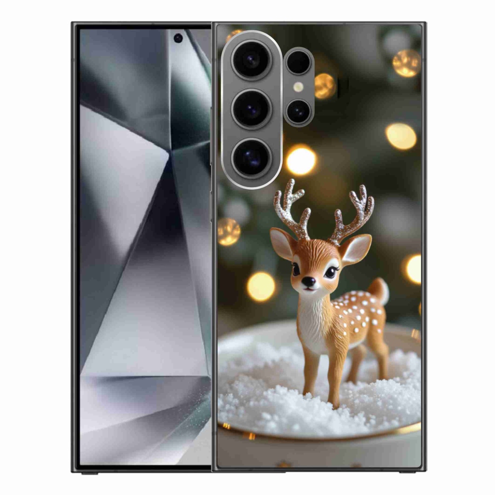 Gél borító mmCase Samsung Galaxy S24 Ultra - aranyos karácsonyi szarvasok