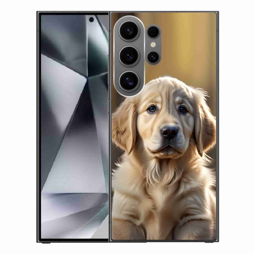 Gél borítás mmCase Samsung Galaxy S24 Ultra készülékhez - aranyos arany retriever