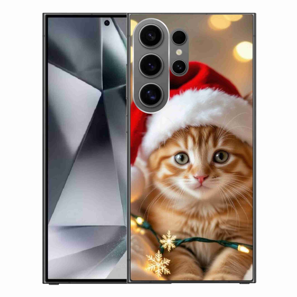 Gél borítás mmCase Samsung Galaxy S24 Ultra készülékhez - Karácsonyi cica