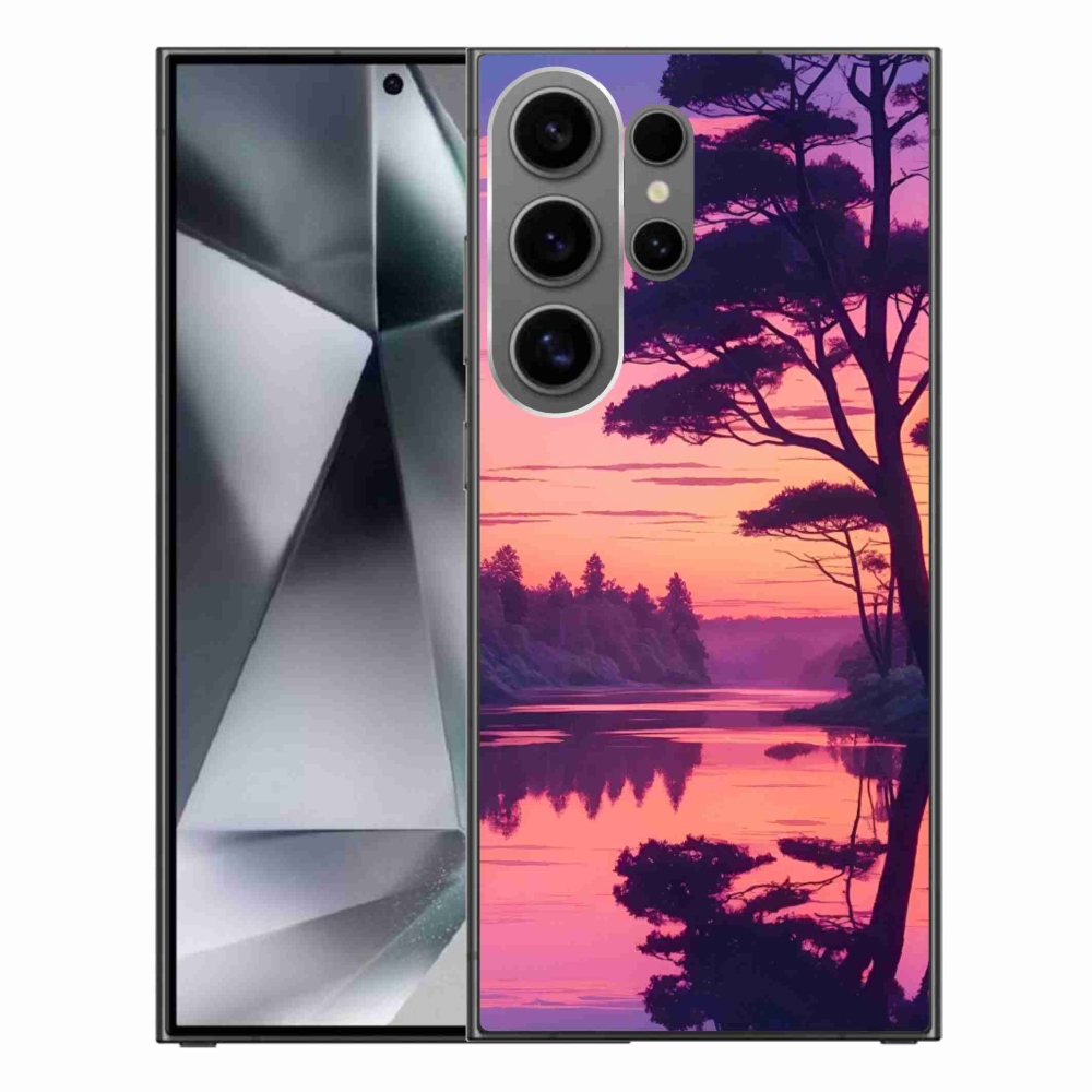 Gél borítás mmCase Samsung Galaxy S24 Ultra készülékhez - naplemente a tó felett