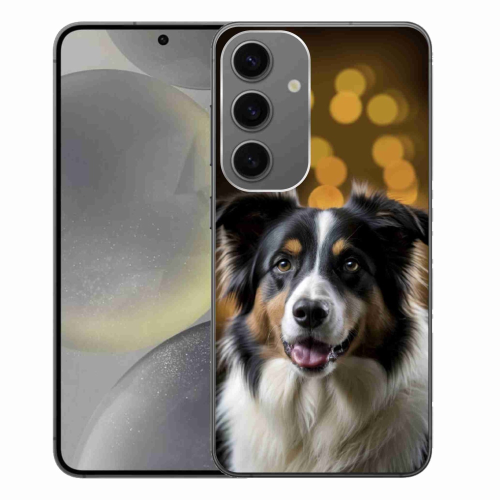 Gél borítás mmCase Samsung Galaxy S24+ készülékhez - mosolygós ausztrál juhászkutya