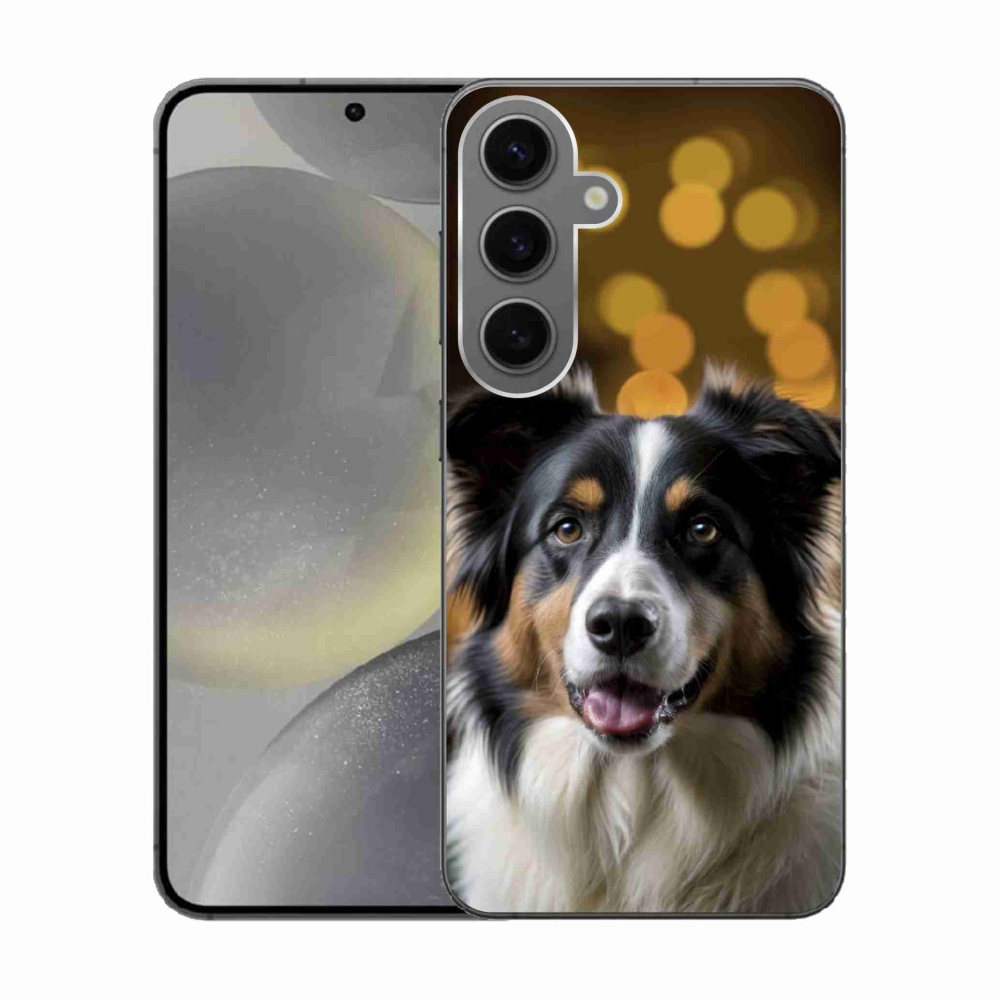 Gél borítás mmCase Samsung Galaxy S24 készülékhez - mosolygós ausztrál juhászkutya