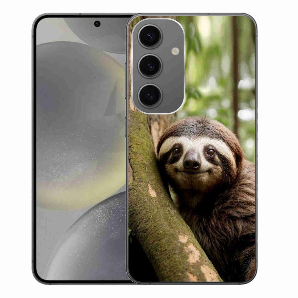 Gél borítás mmCase Samsung Galaxy S24+ készülékhez - mosolygó lajhár