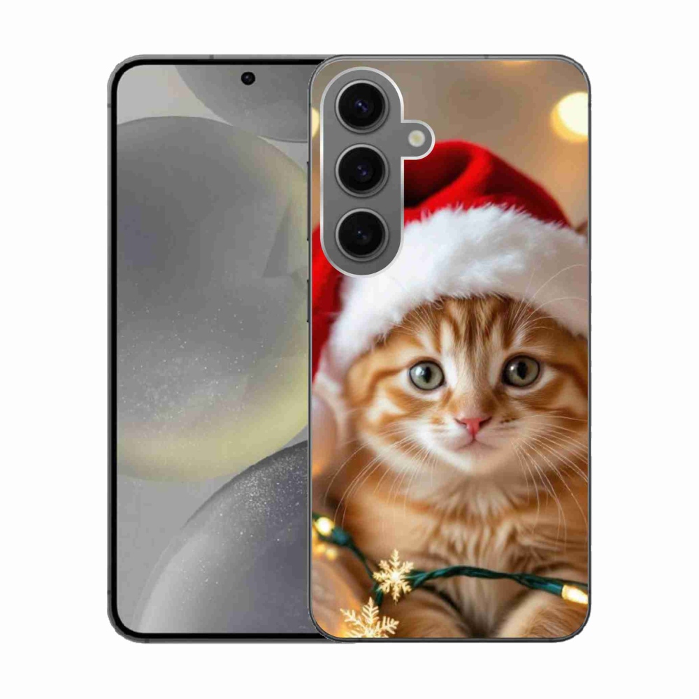 Gél borítás mmCase Samsung Galaxy S24 készülékhez - Karácsonyi cica