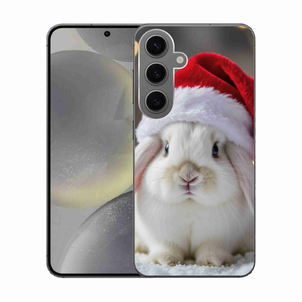 Gél borítás mmCase Samsung Galaxy S24 készülékhez - karácsonyi nyuszi