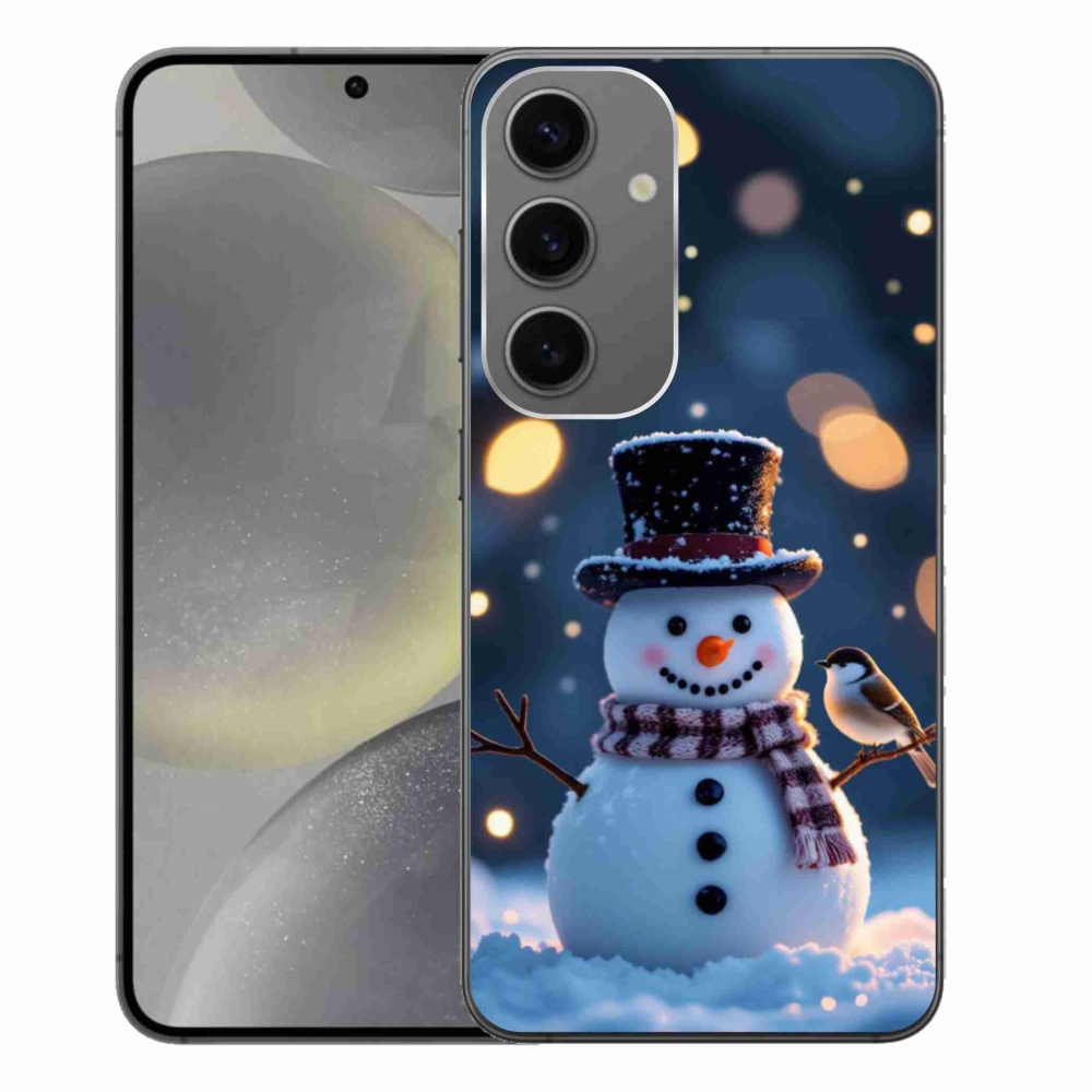 Gél borítás mmCase Samsung Galaxy S24+ - karácsonyi hóemberhez