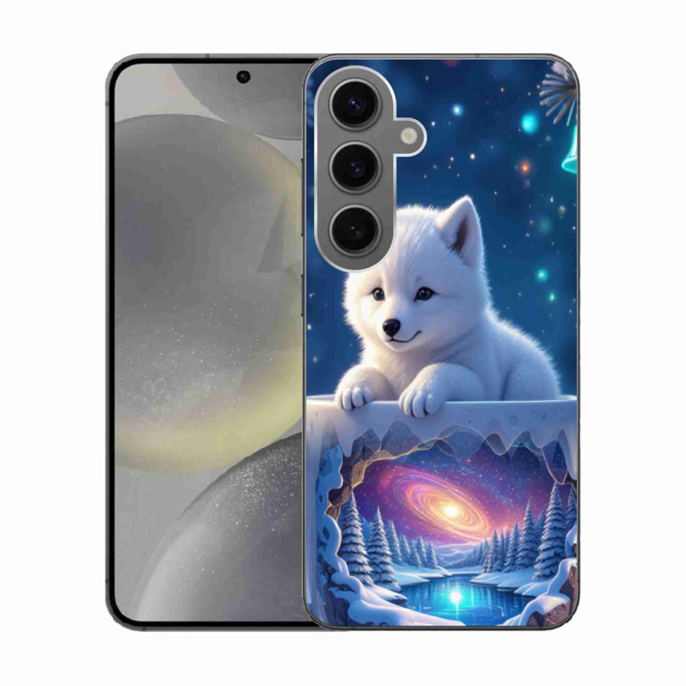 Gél borítás mmCase Samsung Galaxy S24 készülékhez - Karácsonyi kölyökkutya