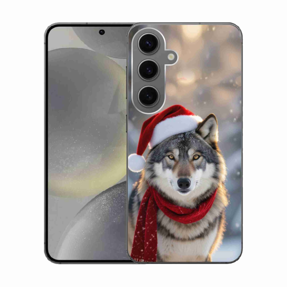 Gél borítás mmCase Samsung Galaxy S24 készülékhez - Karácsonyi farkas