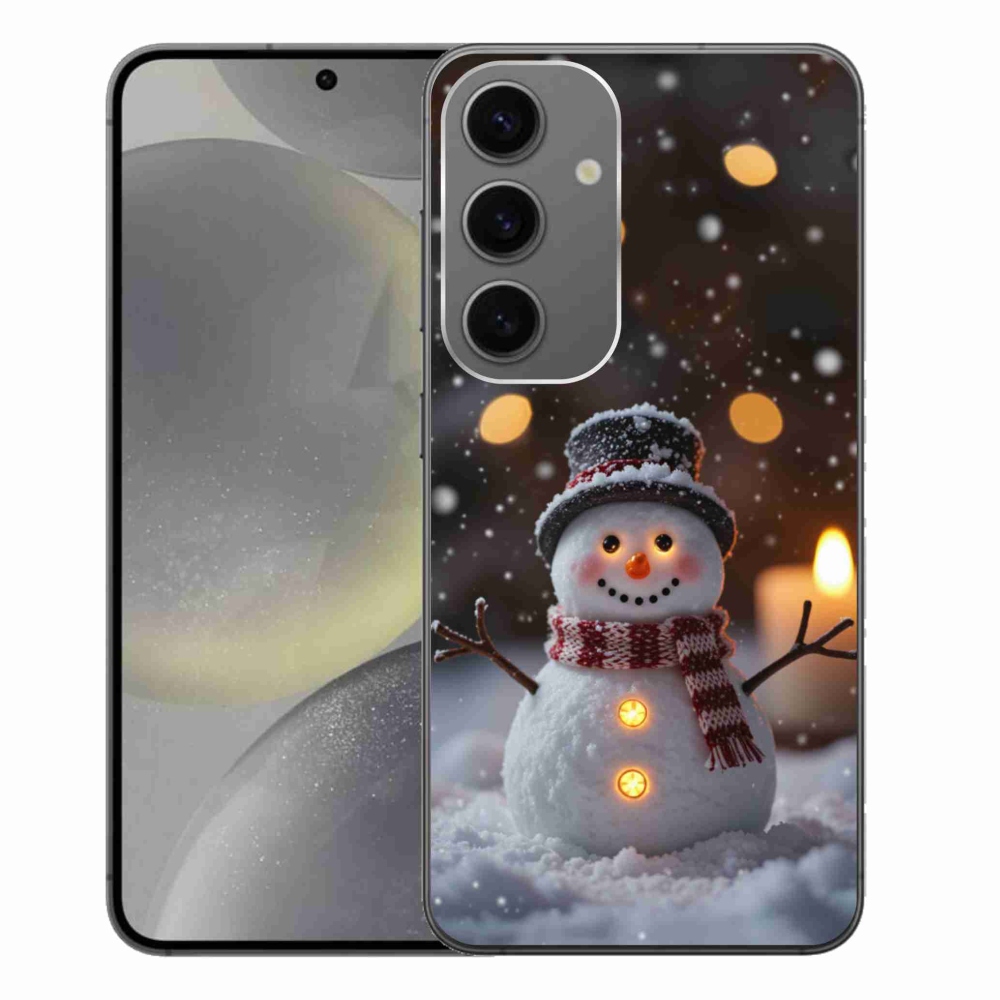 Gél borítás mmCase Samsung Galaxy S24+ - boldog hóemberhez