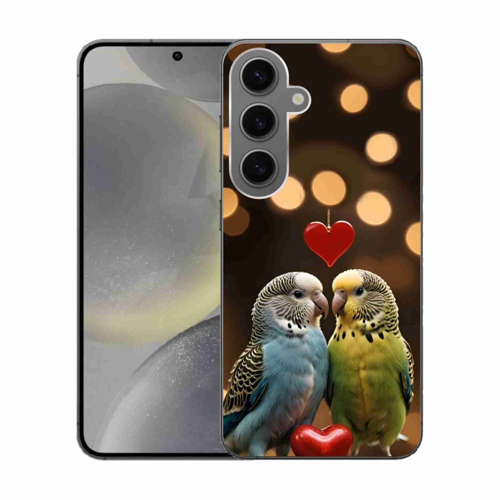 Gél borítás mmCase Samsung Galaxy S24 készülékhez - szerelmes papagájok