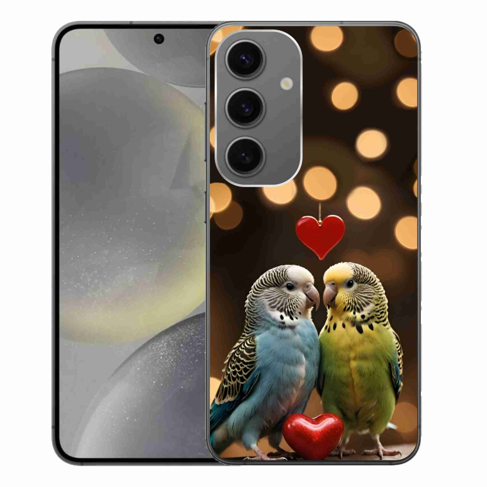 Gél borítás mmCase Samsung Galaxy S24+ készülékhez - szerelmes papagájok