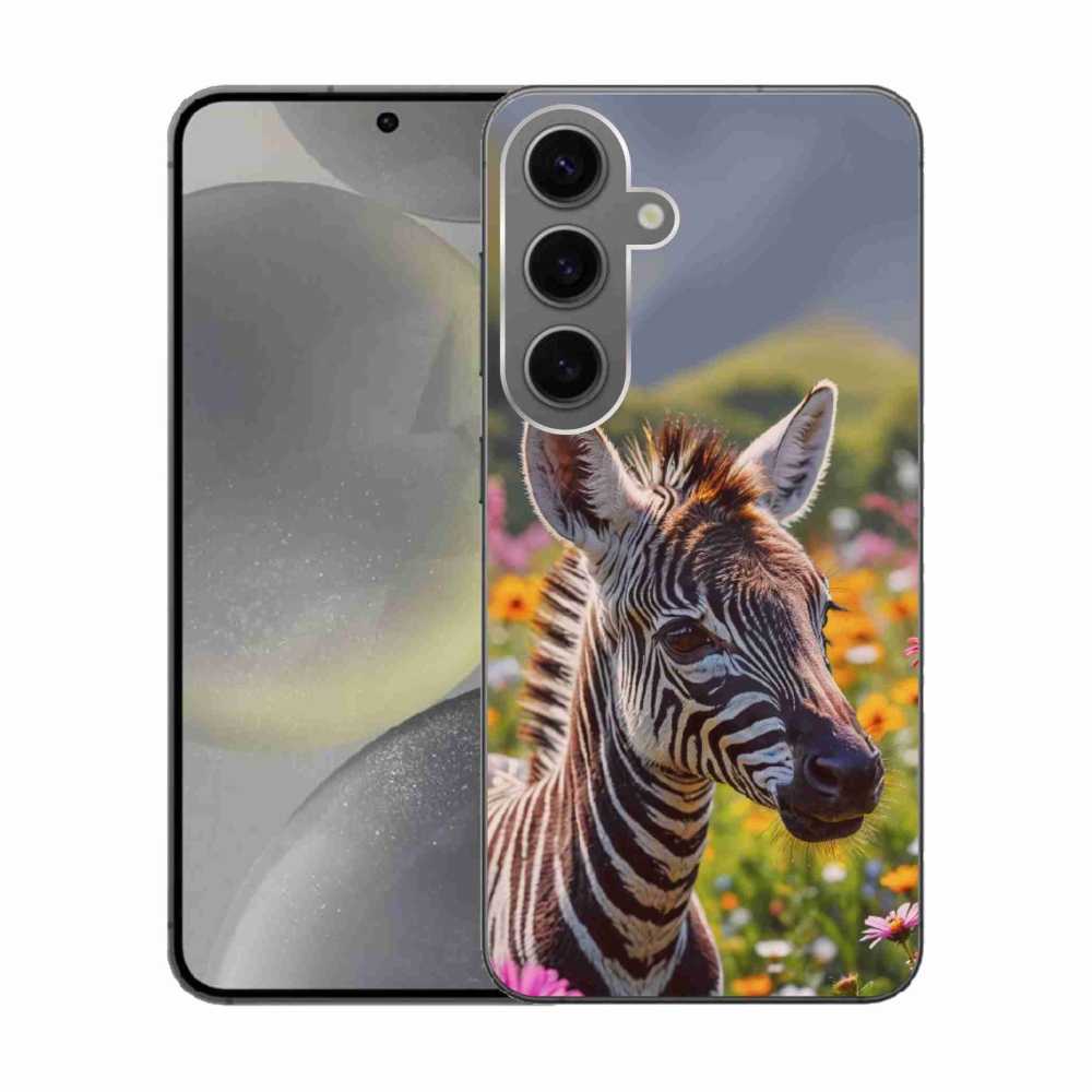 Zselés borítás mmCase Samsung Galaxy S24 készülékhez - zebra a réten