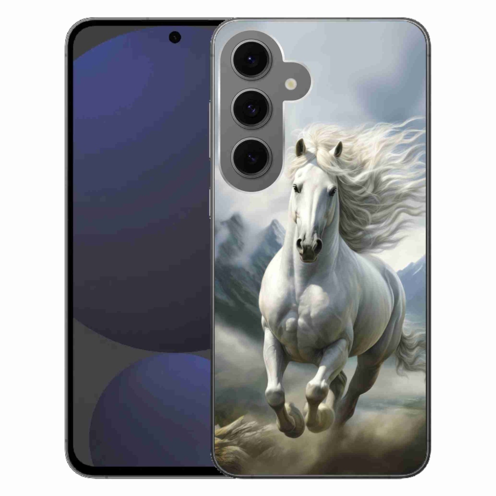 Gél borítás mmCase Samsung Galaxy S24FE - futó fehér ló 3