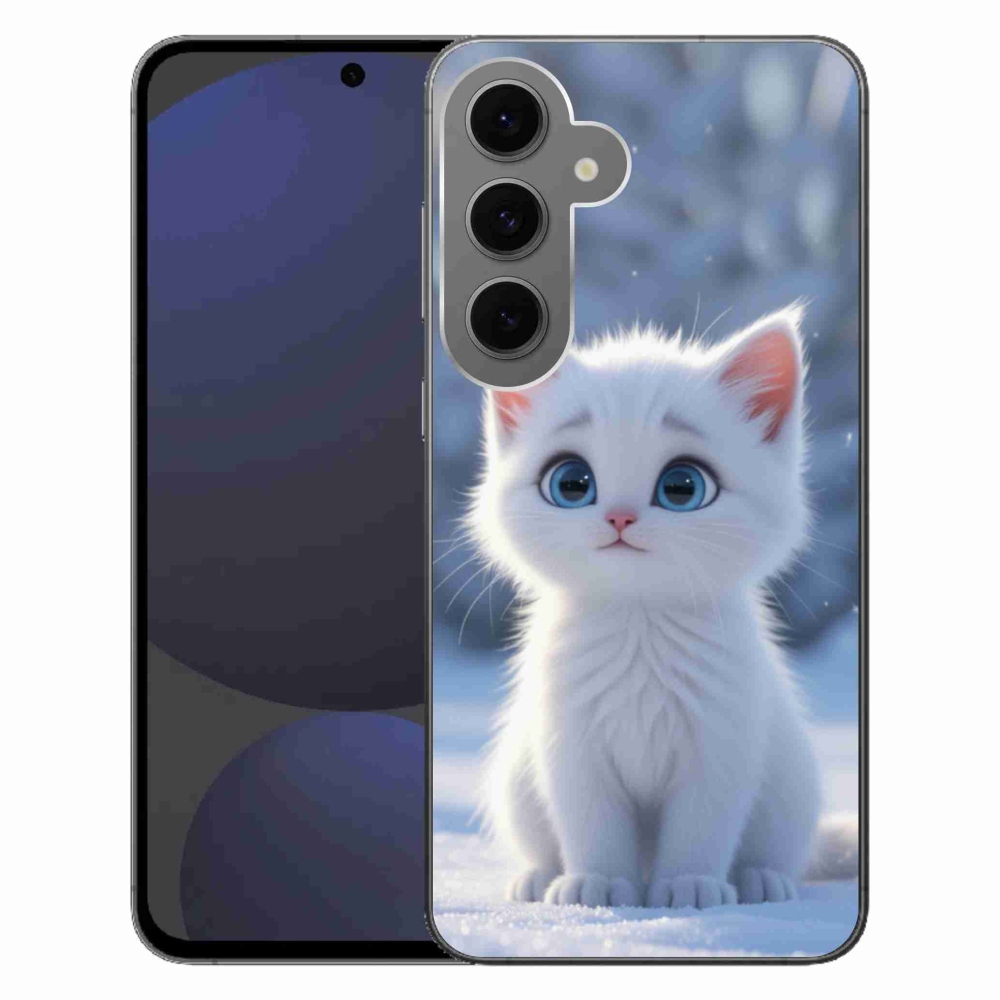 Gél védőhuzat mmCase Samsung Galaxy S24FE - fehér cica 3