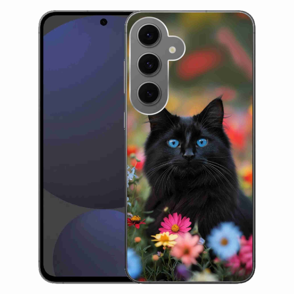 Gél védőhuzat mmCase Samsung Galaxy S24FE - fekete cica 4