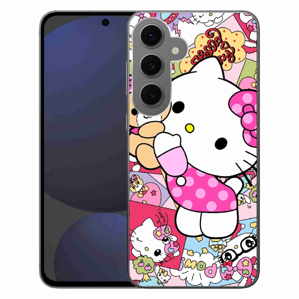 Gél borítás mmCase Samsung Galaxy S24FE készülékhez - aranyos cica