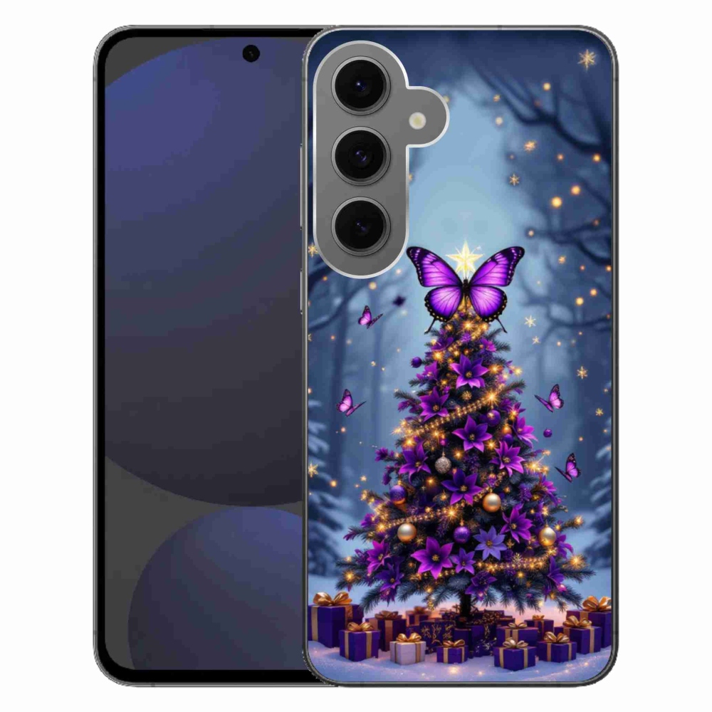 Gél borítás mmCase Samsung Galaxy S24FE - pillangó karácsonyfa