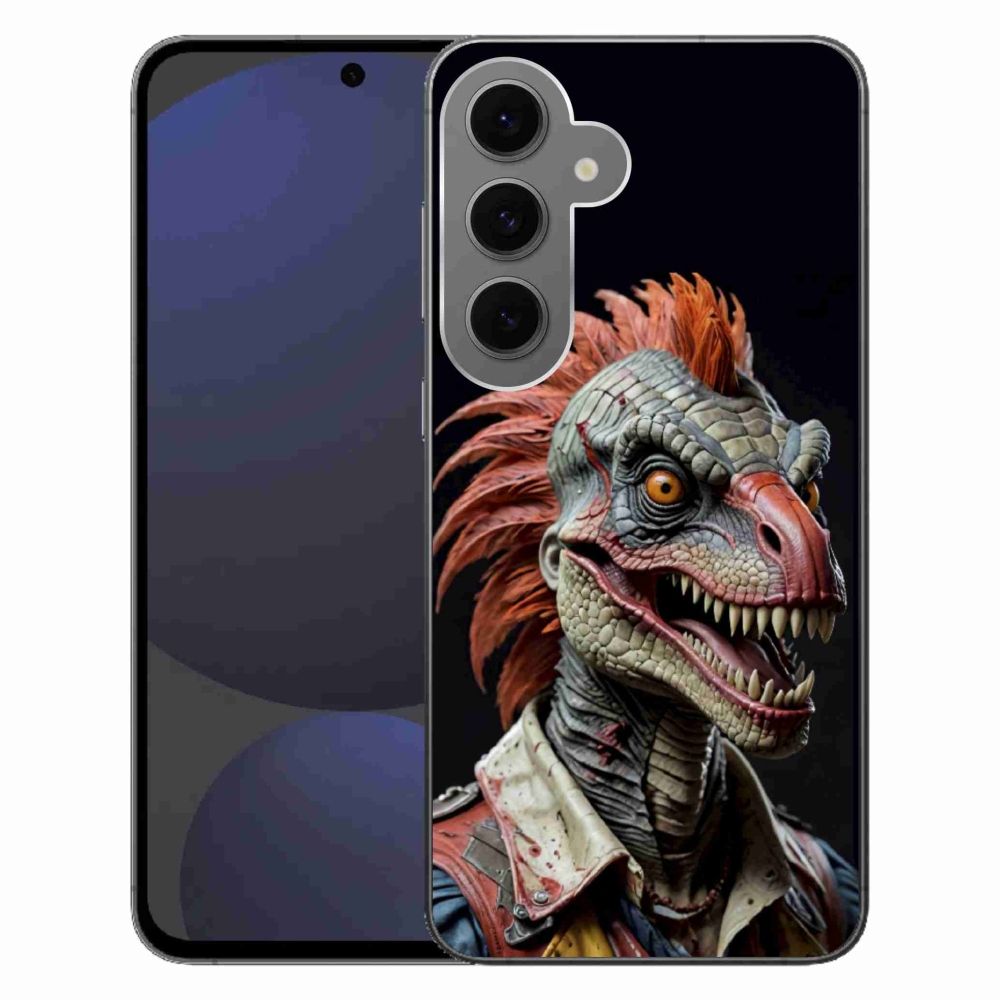 Zselés borítás mmCase Samsung Galaxy S24FE - punk dinoszauruszhoz