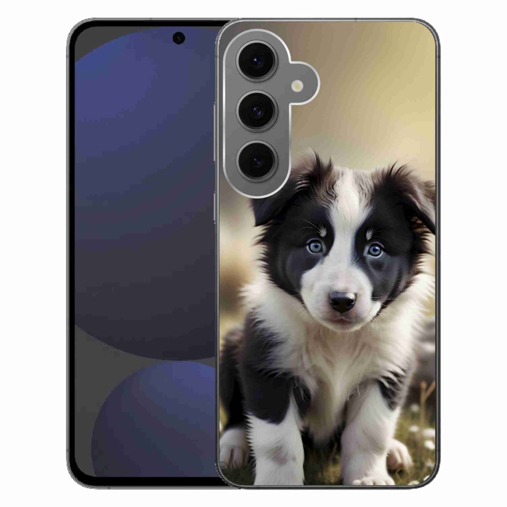 Gél borító mmCase Samsung Galaxy S24FE - aranyos border collie - Samsung Galaxy S24FE számára