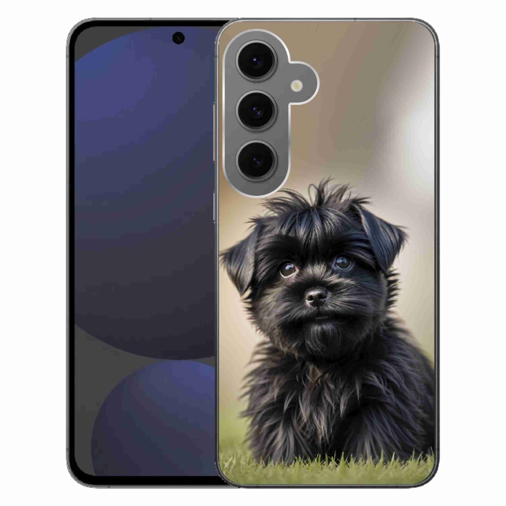 Gél borítás mmCase Samsung Galaxy S24FE készülékhez - aranyos fekete kutya