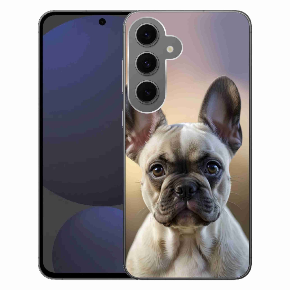 Gél borítás mmCase Samsung Galaxy S24FE - aranyos francia bulldoghoz