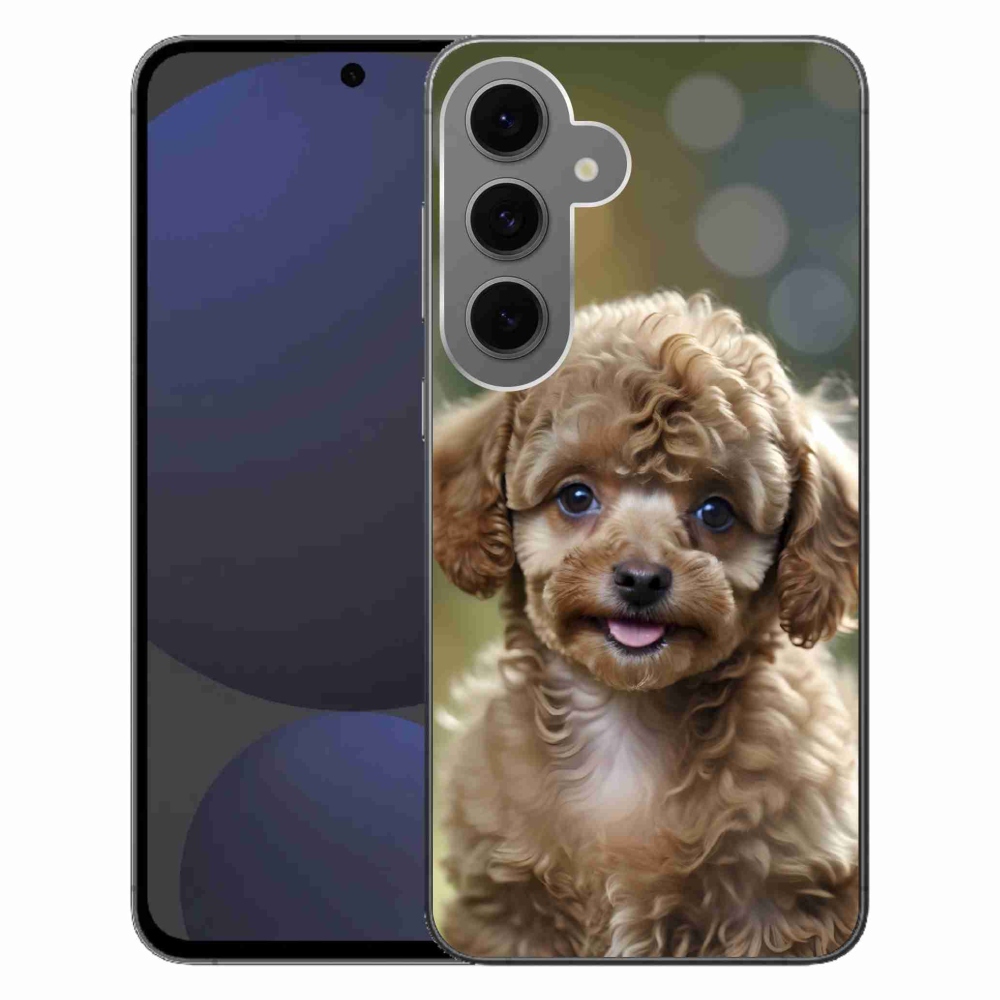 Gél borítás mmCase Samsung Galaxy S24FE készülékhez - aranyos uszkár