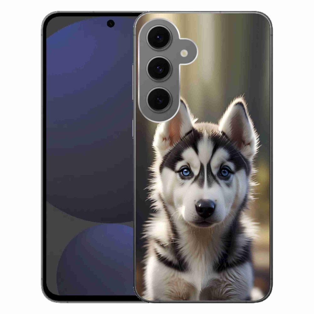 Gél borítás mmCase Samsung Galaxy S24FE - aranyos szibériai husky