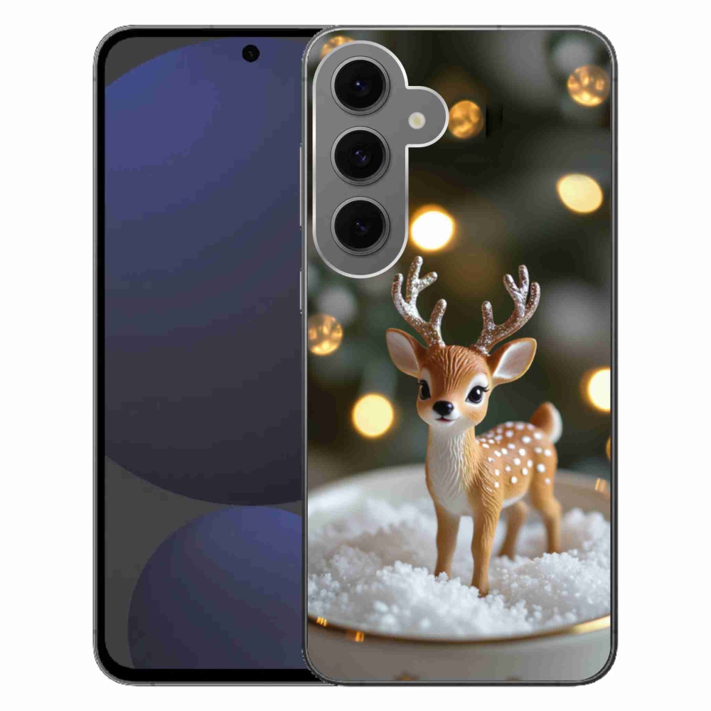 Gél borító mmCase Samsung Galaxy S24FE - aranyos karácsonyi szarvasok