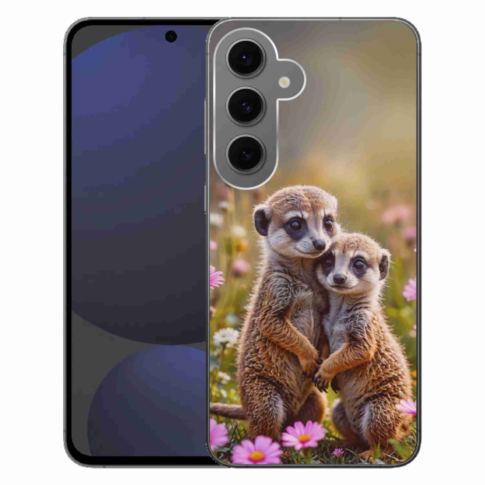 Gél védőburkolat mmCase Samsung Galaxy S24FE - szurikátás duóhoz