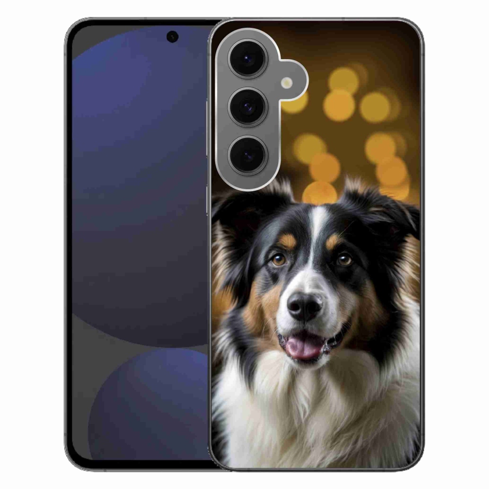 Gél borítás mmCase Samsung Galaxy S24FE készülékhez - mosolygós ausztrál juhászkutya