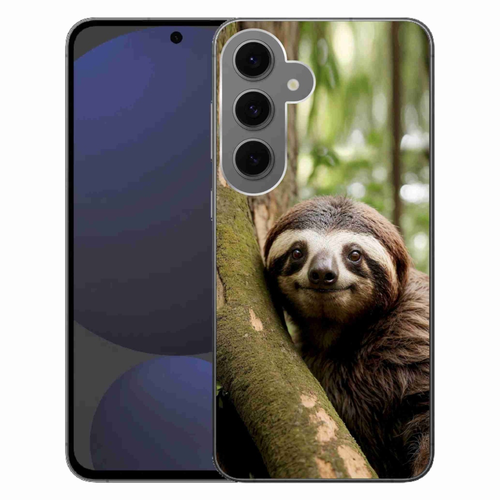 Gél borító mmCase Samsung Galaxy S24FE - mosolygó lajhárhoz