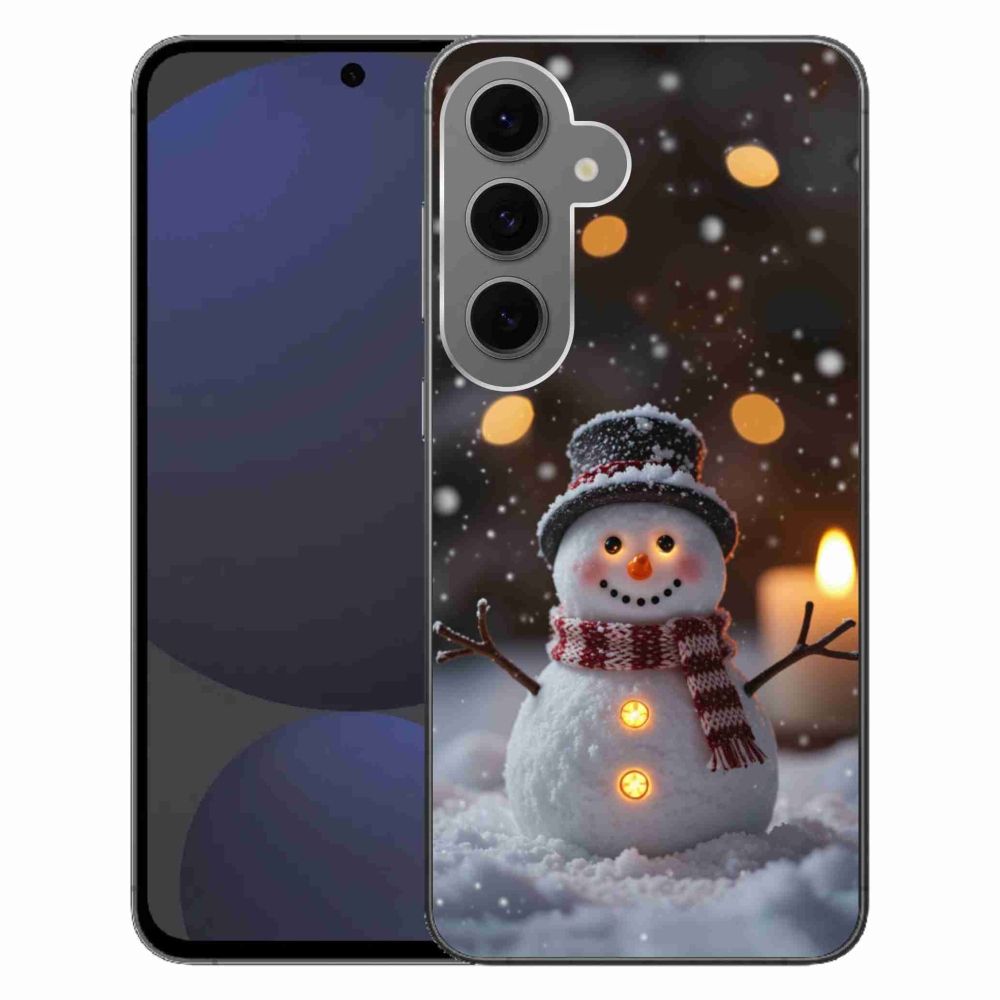 Gél borítás mmCase Samsung Galaxy S24FE - vidám hóemberhez