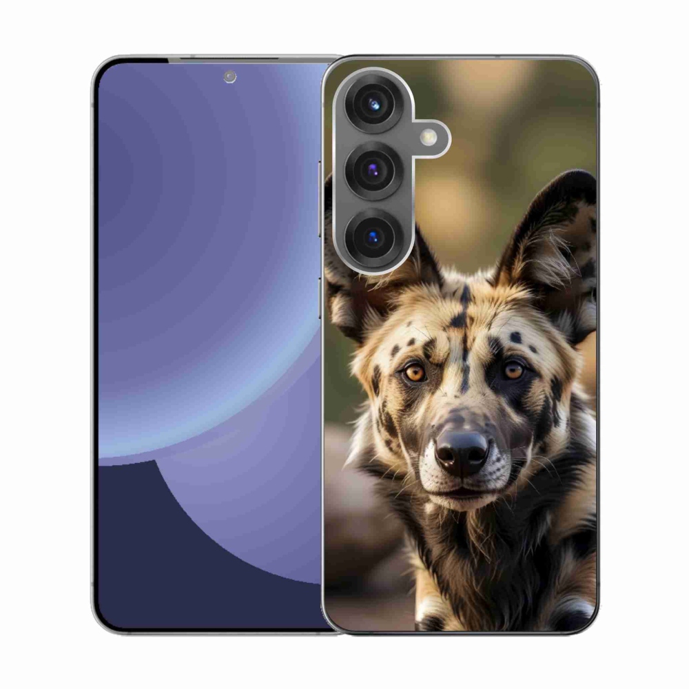 Gél borítás mmCase Samsung Galaxy S25 készülékhez - Afrikai vadkutya